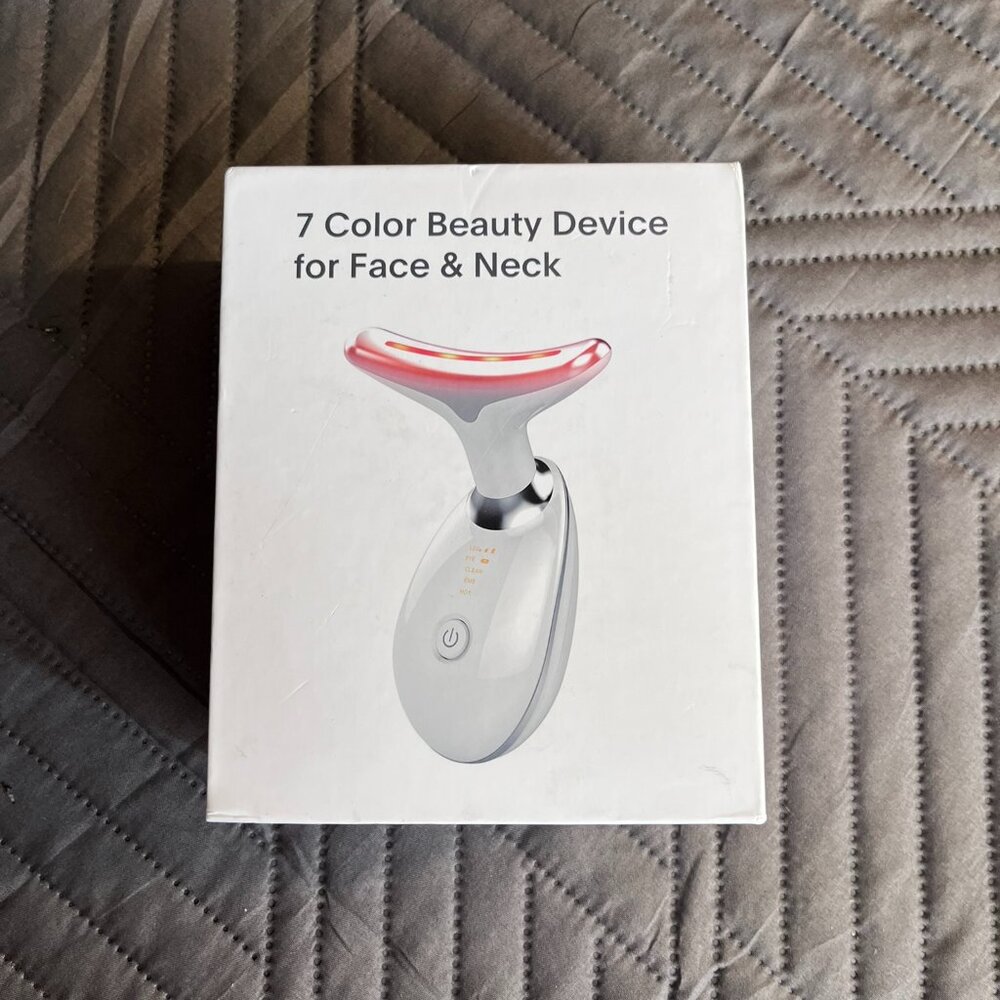 7-Color LED Facial Massager Skin Light Therapy Wand - Brand New In Box